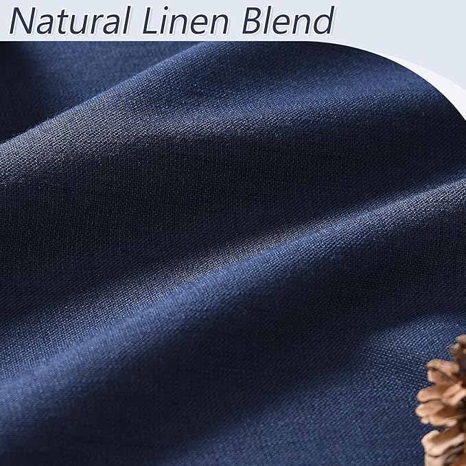Guken Navy Blue 100% Blackout Curtains 96 Inch Length 2 Panels Set - Image 3