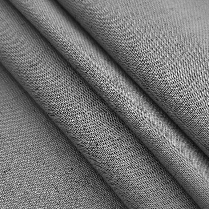 Nanspring Dark Grey Semi Sheer Curtains 72 Inches Long 2 Panels Set - Image 7