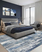 Latte&Fog 8x10 Area Rugs for Living Room, Large Blue Modern Abstract Washable - Image 3