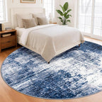 IOHOUZE Abstract Round Area Rug 8 Ft Washable Circle Rugs Large Round Rug Non - Image 8