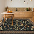 Hazo Haus Living Room Rug Black Boho 6x9 by HazoHaus