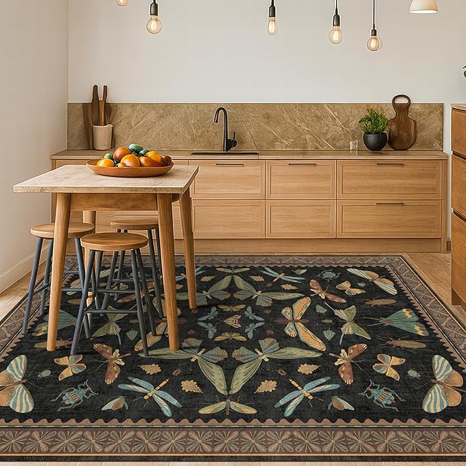 Washable 5x7 Black Rug for Living Room - Image 6
