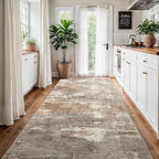 4x8 Washable Kitchen Runner Rug: Modern Abstract Wide Runners - Image 2