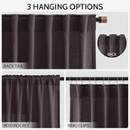 Cocoa Coffee Linen Curtains 72 Inch Long - Image 3