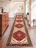 SERISSA Runner Rug for Hallways, Extra Long Boho Rug Ultra Soft Vintage Red by SERISSAHomeDecorCollection