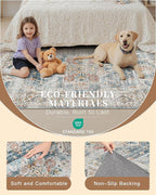 Madane Runner Rug 2x8, Washable Hallway Runner Rugs, Non-Slip Low-Pile Soft - Image 5
