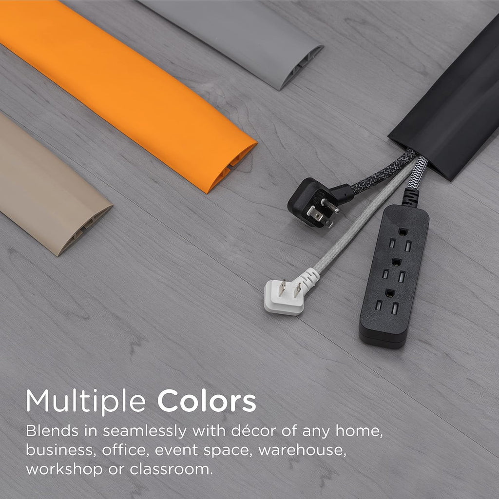Cordinate 6ft Floor Cord Cover, Cable Protector, Hide Extension Cords