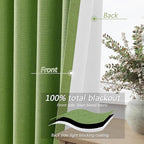 Guken 100% Blackout Curtains 120 Inch Length 2 Panels Set - Image 4
