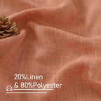 LAMIT Light Filtering Linen Curtains 54 inches Long - Image 2