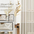 Nanspring Mousse White Linen Curtains 63 Inch Length - Image 3