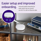 SmartThings Hub 3rd Generation [GP-U999SJVLGDA] Smart Home Automation Hub Home Monitoring Smart Devices - Alexa Google Home Compatible - Zigbee, Z-Wave, Cloud to Cloud Protocols – White