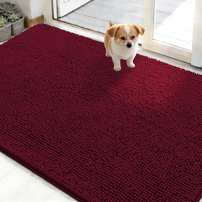 OLANLY Dog Door Mat for Muddy Paws 50x30, Absorbs Moisture and Dirt, Absorbent by OLANLY