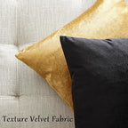 GIGIZAZA Black Velvet Pillow Covers 20x20, Decorative Square Throw Pillows - Image 6