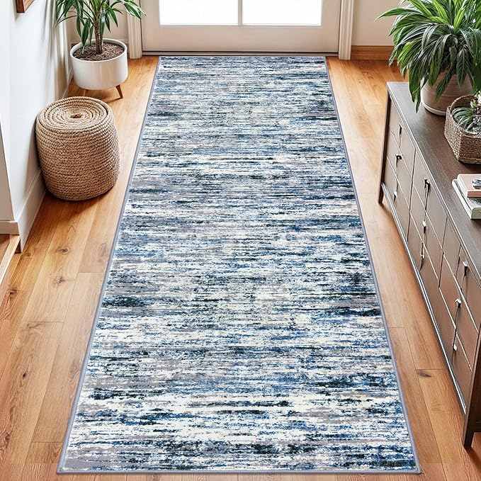 Lansny Modern Abstract Runner Rug 2.6x8 by lansny