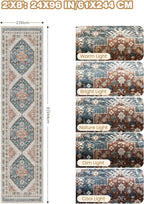 Runner Rug 2x8 Runners for Hallways Non Slip Washable, Vintage Hallway Runner - Image 2