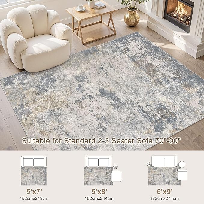 UERMEI 6x9 Area Rug Living Room Rugs - Image 2