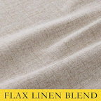 NICETOWN Oatmeal Vintage Open Linen Weave Flax Thermal Curtains, 100% Blackout - Image 9