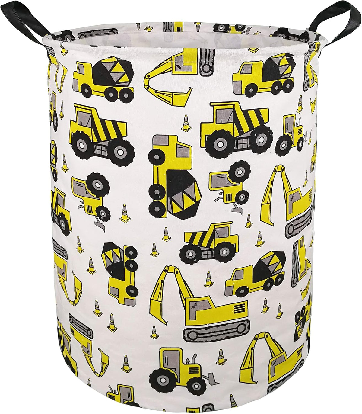 Kids Laundry Hamper Clothes Gift Basket Storage Laundry Baskets Organizer Bin with Handles for Nursery Room (Purple Butterfly)