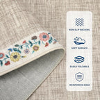 GarveeHome Entryway Rug 2x6 Modern Bordered Runner Rug Washable Kitchen Runners - Image 3