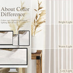 Ivory White Linen Curtains 108 Inches Long Back Tab Pocket Modern Farmhouse - Image 5