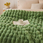 COOVA Faux Fur Throw Blanket for Couch, Cozy Soft and Fuzzy Plush Rabbit Fur - Image 2