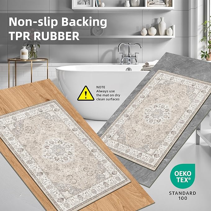 2-Piece Kitchen Runner Rug Set: Washable Non-Slip Floor Mats - Image 6