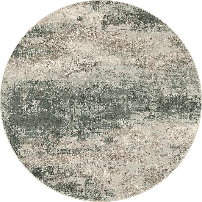 Round Rugs 4FT for Living Room Bedroom, Modern Abstract Machine Washable Circle - Image 4