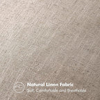 MIULEE Decorative Linen Euro Sham Pillow Covers 24x24 Inch Natural Linen Boho - Image 3