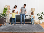 ONASAR Grey Area Rugs for Living Room, 5x8 Gray Fluffy Shag Bedroom Rug - Image 5