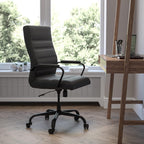 Flash Furniture LeatherSoft Executive Office Chair, Black