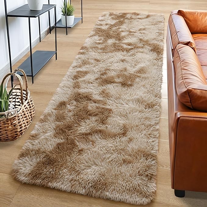 Tepook Fluffy Runner Rugs for Bedroom Aesthetic 2x6 Feet, Shag Soft Bedside Rug - Image 2