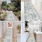 HEBE Hallway Runner Rug 2'x10' Washable Vintage Distressed Area Rugs Non Slip - Image 5