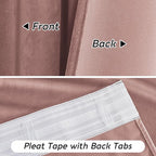 RYB HOME Dusty Pink Velvet Curtains 102 inches - Image 7