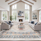 zesthome 10x14 Area Rugs for Living Room, Non-Slip Backing Washable Rugs by Zesthome