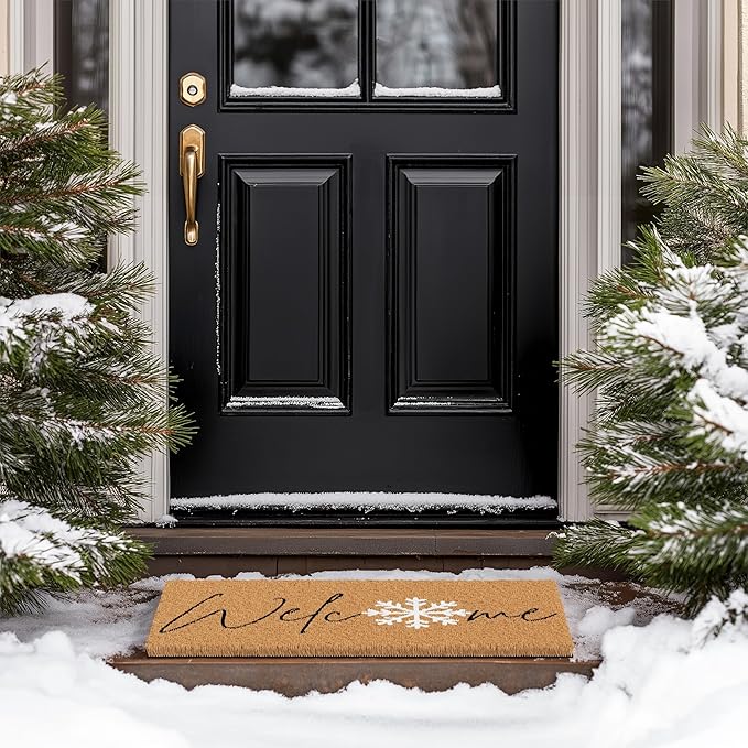 Barnyard Designs Natural Coco Coir Christmas Doormat - Image 4