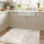 Washable 3x4 Kitchen Area Rugs: Abstract Stain-Resistant Sink Rug Non-Slip - Image 6