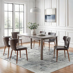 6x9 Abstract Area Rugs for Living Room 6 x 9 Washable Non Slip Low Pile Gray - Image 3