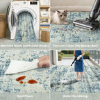 6x9 Area Rugs for Living Room Washable Rug: Anti-Skid Abstract Modern Living - Image 5