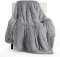 Bedsure GentleSoft Fuzzy Sherpa Faux Fur Twin Blanket Grey Cozy Gifts by BEDSURE