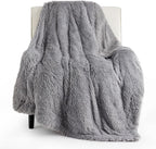 Bedsure GentleSoft Fuzzy Sherpa Faux Fur Twin Blanket Grey Cozy Gifts by BEDSURE