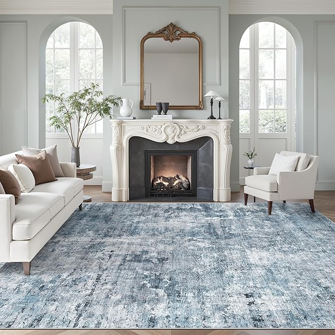 Washable Area Rug 8x12, Large Soft Rugs by Soalmost