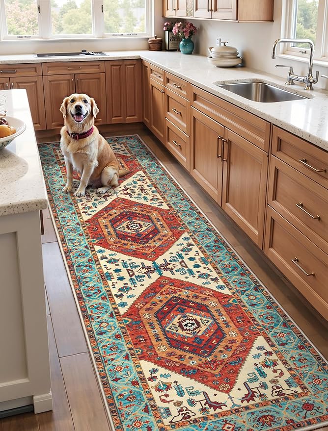 SERISSA Runner Rug for Hallways, 3x8 Washable Non Slip Kitchen Runner Rug - Image 2