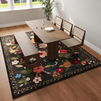 Rugcomf Area Rugs 9x12 Living Room Clearance Washable Boho Rug Non Slip Floral - Image 6
