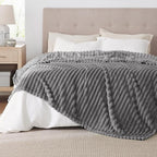 Bedsure GentleSoft Frost Gray Fleece Blanket - Image 8