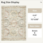 6x9 Area Rug for Living Room Washable 6x9 Non-Slip Modern Rugs for Bedroom - Image 3