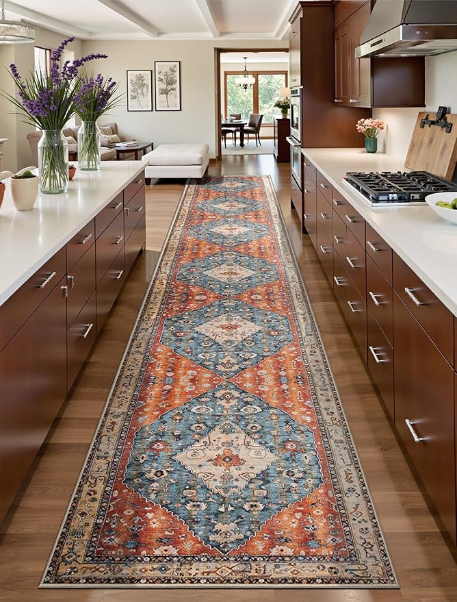 SERISSA Runner Rug for Hallways, Extra Long Boho Rug Ultra Soft Vintage Tribal - Image 2