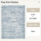 6x9 Area Rug for Living Room Washable 6x9 Non-Slip Modern Rugs for Bedroom - Image 3