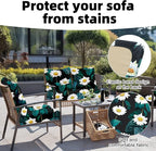 8Pcs Outdoor Cushion Covers, Patio Cushion Covers, Stretch Elastic Slipcovers - Image 3