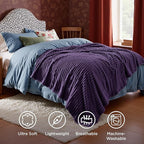 Bedsure GentleSoft Purple Fleece Blanket - Image 5