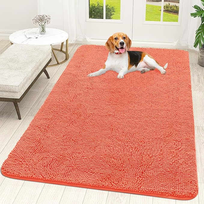 OLANLY Dog Door Mat for Muddy Paws 59x35, Absorbs Moisture and Dirt, Absorbent by OLANLY